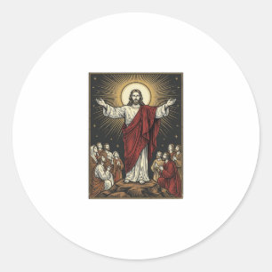 Vintage Jesus Strahlende Herrlichkeit Christliche  Runder Aufkleber