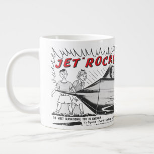 Vintage Jet-Raketenraumschiff-Werbung Jumbo-Tasse