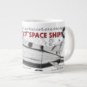 Vintage Jet Rocket Space Ship Ad  Jumbo-Tasse (Vorderseite Rechts)