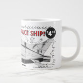 Vintage Jet Rocket Space Ship Ad  Jumbo-Tasse (Rechts)