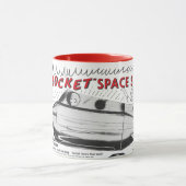 Vintage Jet Rocket Space Ship Tasse (Zentrum)