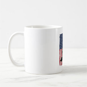 Vintage-Jet-Ski-Amerikanische-Flagge-Vektor-Shirt- Kaffeetasse