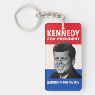 Vintage JFK Kennedy für Präsident 1960 Kampagne Schlüsselanhänger