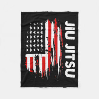 vintage Jiu Jitsu Amerikanische Flagge Brazilian J Fleecedecke