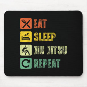 Vintage Jiu Jitsu Brasilianisches BJJ Iss Schlaf J Mousepad