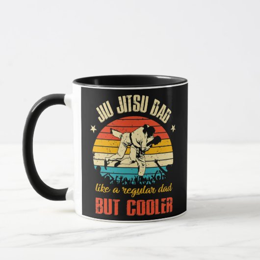 Vintage Jiu Jitsu Dad Training Father Father's Tasse (Links)