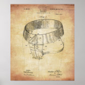 Vintage Jock Strap Illustration Poster (Vorne)