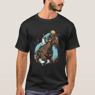 Vintage-Jockey und Pferderennen Derby Retro T-Shirt
