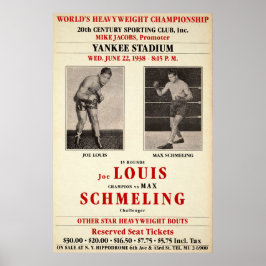 Vintage Joe Lewis vs Max Schmeling Poster