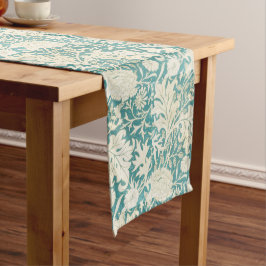 Vintage John Henry Dearle Aqua Blumenmuster Großer Tischläufer