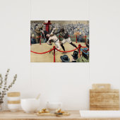 Vintage Johnson Jeffries Fight Illustration Poster (Küche)