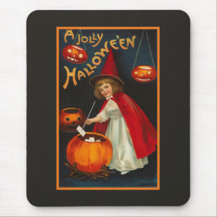 Vintage Jolly Halloween Hexen-Mauspad Mousepad