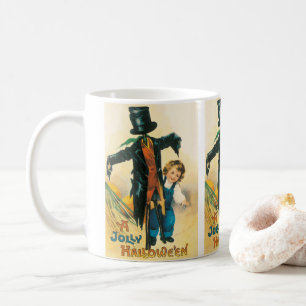 Vintage Jolly Halloween Vogelscheuche Ellen Clapsa Kaffeetasse