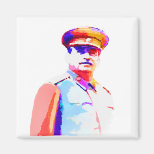 Vintage Joseph Stalin WW2 Russland Diktator Bunt Magnet