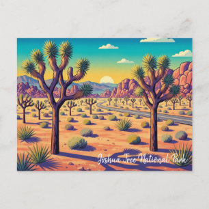 Vintage Joshua-Tree-Nationalpark Postkarte