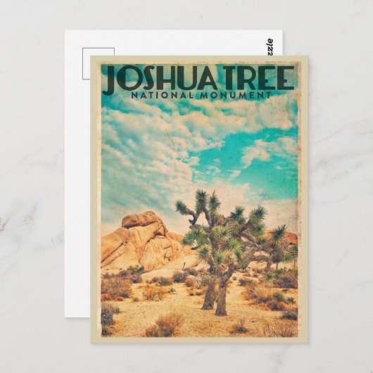 Vintage Joshua Tree Travel Postcard Postkarte (Vorne/Hinten)