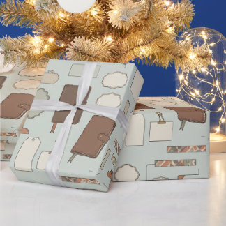 Vintage-Journaling-Ephemera-Wrapapier Geschenkpapier