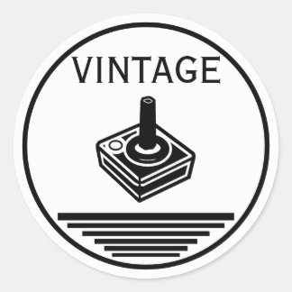 Vintage-Joystick Runder Aufkleber