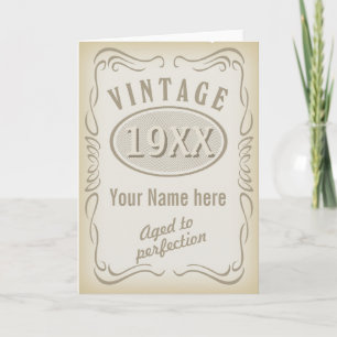 Vintage-Jubiläumskarte (editierbar) Karte
