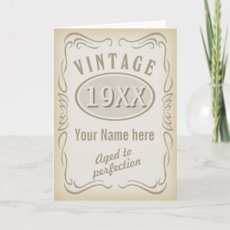 Vintage-Jubiläumskarte (editierbar) Karte