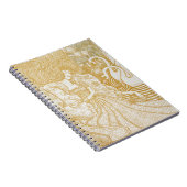 Vintage Jugendliche aus Gold Zeichnend Vintage Aes Notizblock (Rechte Seite)