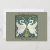 Vintage Jugendschwäne Hochzeitsreise 5 Einladung (Vorderseite)