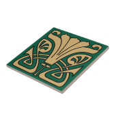 Vintage Jugendstil 1907 Blumenzarte Fliese (Seite)