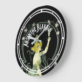 Vintage Jugendstil Absinth Blanqui von Nover Große Wanduhr (Winkel)