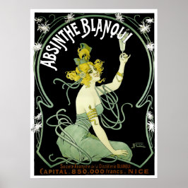 Vintage Jugendstil Absinth Blanqui von Nover Poster