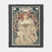 Vintage Jugendstil Alphonse Mucha Fleecedecke (Vorderseite)