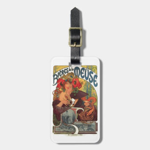 Vintage Jugendstil-Alphonse Mucha Gepäckanhänger