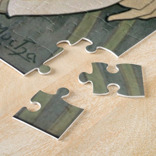 Vintage Jugendstil Alphonse Mucha Illustration Puzzle (Seite)