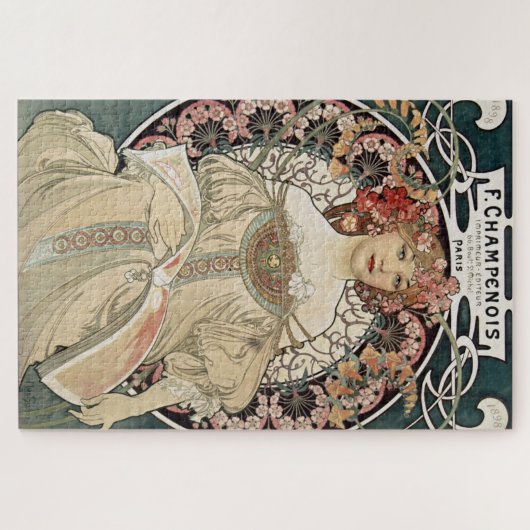 Vintage Jugendstil Alphonse Mucha Illustration Puzzle (Horizontal)