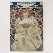 Vintage Jugendstil Alphonse Mucha Illustration Puzzle (Vertikal)