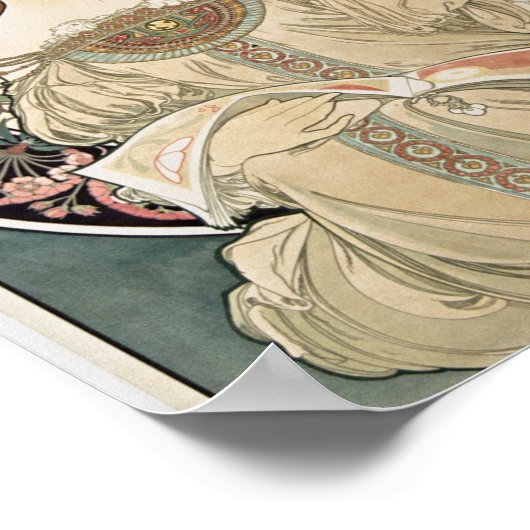 Vintage Jugendstil Alphonse Mucha Poster (Ecke)