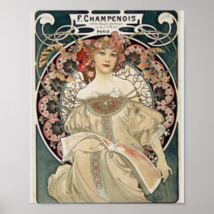 Vintage Jugendstil Alphonse Mucha Poster