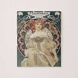 Vintage Jugendstil Alphonse Mucha Puzzle