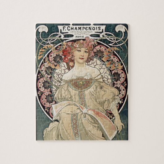 Vintage Jugendstil Alphonse Mucha Puzzle (Vertikal)