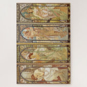 Vintage Jugendstil Alphonse Mucha Puzzle (Vertikal)