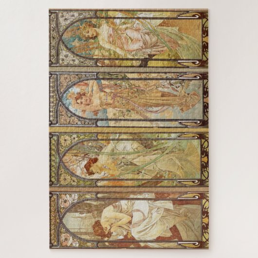 Vintage Jugendstil Alphonse Mucha Puzzle (Vertikal)
