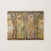 Vintage Jugendstil Alphonse Mucha Puzzle (Horizontal)