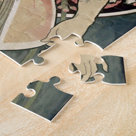 Vintage Jugendstil Alphonse Mucha Puzzle (Seite)