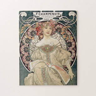 Vintage Jugendstil Alphonse Mucha Puzzle