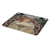 Vintage Jugendstil Alphonse Mucha Schneidebrett (Ecke)