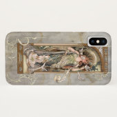 Vintage Jugendstil-Beauty Case-Mate iPhone Hülle (Rückseite (Horizontal))