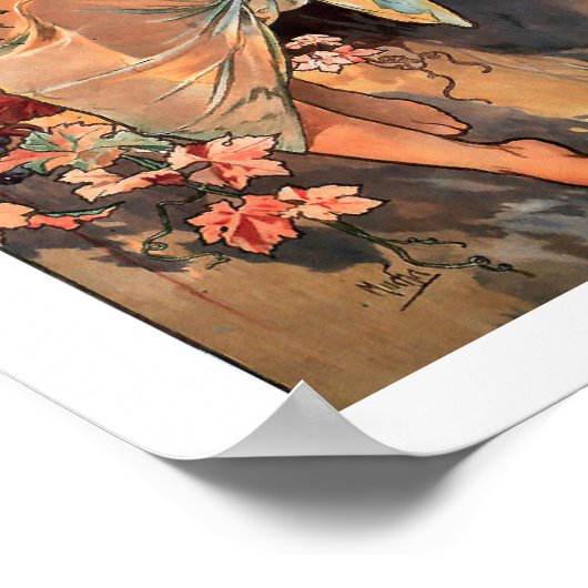 Vintage Jugendstil-Beauty Herbst 1896 Poster (Ecke)