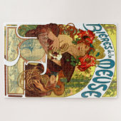 Vintage Jugendstil-Bierwerbung von Alphonse Mucha Puzzle (Horizontal)
