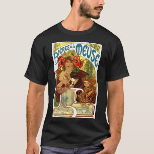Vintage Jugendstil-Bierwerbung von Alphonse Mucha T-Shirt
