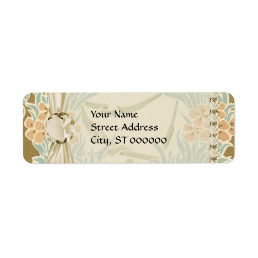 Vintage Jugendstil-Blume (Vorne)