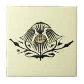 Vintage Jugendstil-Blume Fliese (Vorderseite)